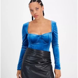 Bar III Velvet bodysuit